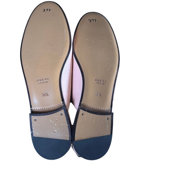 Gucci Princetown Horsebit Loafer Mule Blush Pink Leather Slip-On Flat EU 36.5 - Picture 10 of 12